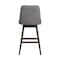 Armen Living Amalie Swivel Bar Stool in Gray Oak Wood Finish with Gray Boucle Fabric 840254332027 - alternate 7